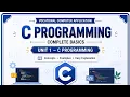 C Programming Unit 1 One Shot Revision MDSU 2nd Semester VCA-201C