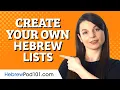 Create Your Own Printable Hebrew Vocabulary Worksheets