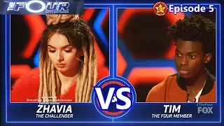 Download Zhavia vs Tim Johnson Jr performance with Results \u0026Comments The Four S01E05 Ep 5 MP3