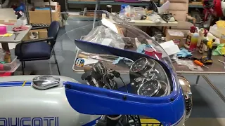 Windscreen installed on the 1977 Ducati 900 SS