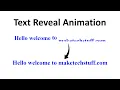 Text Reveal Animation Using JavaScript Text Appears With Wave Effect