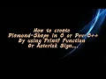 How to create Diamond-Shape in C or C Using Printf Function or Asterisk Sign The C-JouRney
