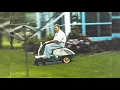1950 s Man on RIO Riding Lawn Mower - Vintage Footage
