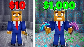 $10 VS $1000 Start In Minecraft Prisons