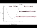 How to make graph by Parameter Defined In Worksheet user defined function graph Origin tutorial
