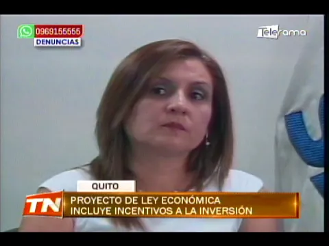 Proyecto de ley económica incluye incentivos a la inversión