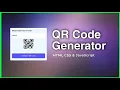 QR Code Generator Using HTML CSS JavaScript JavaScript Project For Beginners