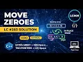 LeetCode 283 - Move Zeroes Two Pointer Approach C DSA Series