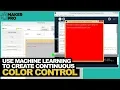 Continous color control in processing from openframeworks input using wekinator