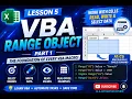 Excel VBA Range Object Explained Read Write Select Cells Lesson 5 Part 1