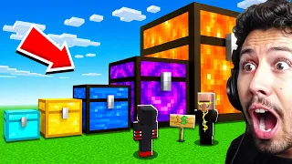 اكتشفنا صناديق غامضة عملاقة للقرويين في قرية ماين كرافت !!؟