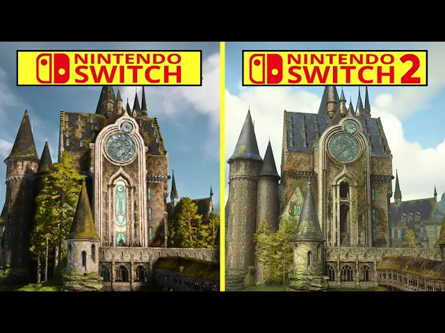 Hogwarts Legacy Nintendo Switch 2 vs Switch Early Graphics Comparison