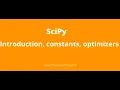 Introduction to Scipy in Python Part 1 Scipy Tutorial Crack Data Science Interview The Data Monk
