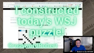 Insider info on my WSJ crossword puzzle debut Thursday 23 Wall Street Journal crossword