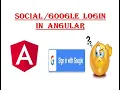 Social Login in Angular Google Login in Angular Google authentication in Angular Angular 9