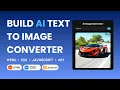 Build AI Text to Image Generator in HTML CSS JavaScript AI Image API Project Tutorial