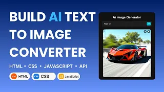 Build AI Text to Image Generator in HTML CSS JavaScript AI Image API Project Tutorial