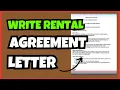 How to Write a Rental Agreement Letter Easy Step-by-Step Guide