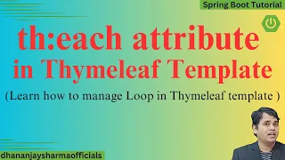 th each attribute in Thymeleaf Template Thymeleaf Spring Boot Tutorial