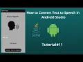 How to convert Text to Speech in Android 2022 Android Studio tutorial android project in Urdu