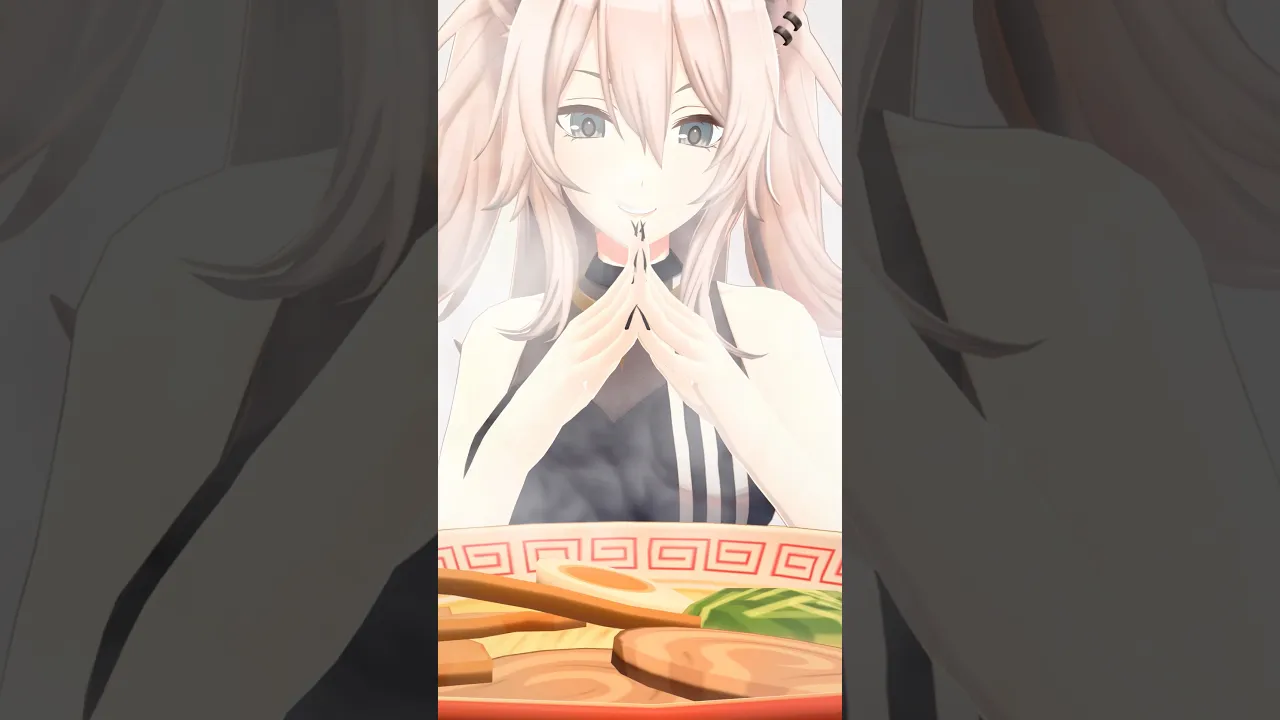 すする！獅白ぼたん #shorts #hololive #anime #ラーメン 【獅白ぼたん】