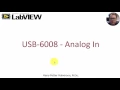 LabVIEW and USB-6008