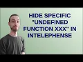 Hide specific undefined function XXX in intelephense