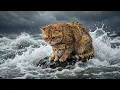 Rescuing a Mother Cat \u0026 Her Kitten in a Raging River A Warm Fireplace Ending That Will Make You Cry