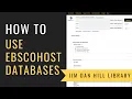 Introduction to the EBSCOhost Platform