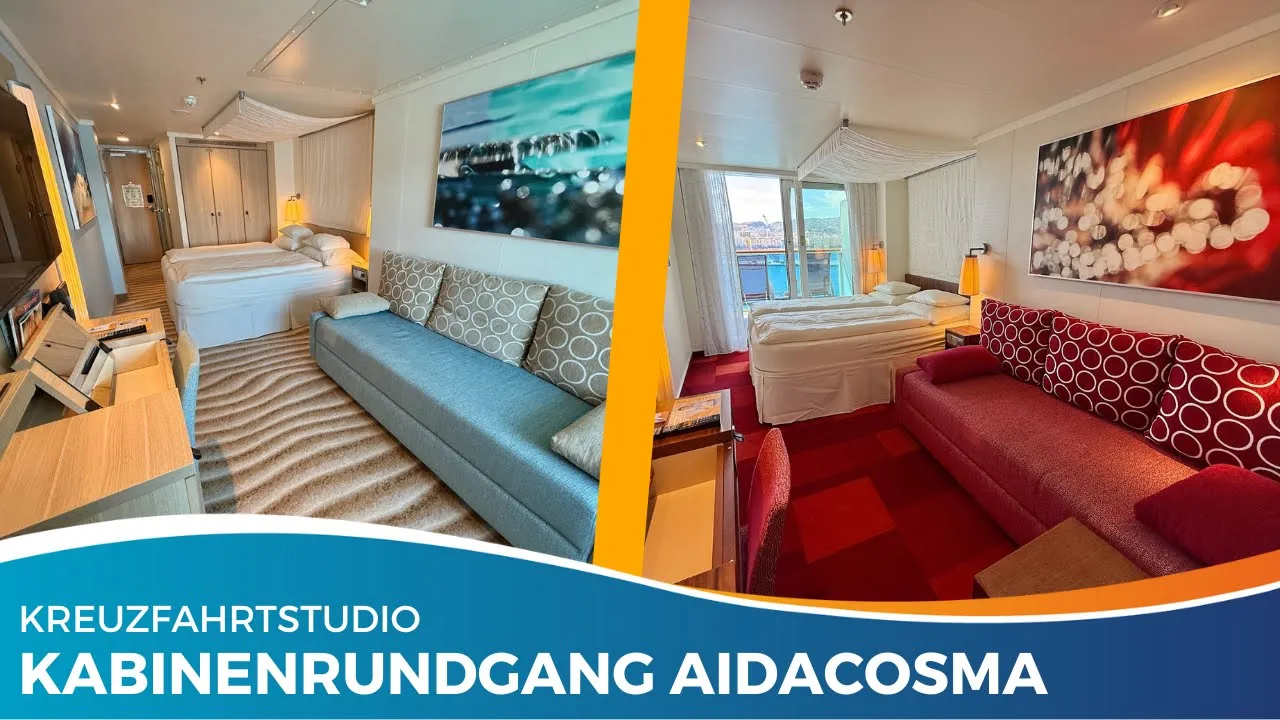 AIDAcosma Kabinen-Rundgang: Von der Innenkabine bis zur Veranda Deluxe