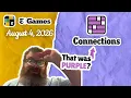 Weird NYT Connections August 4 2026