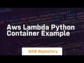 aws lambda python container example