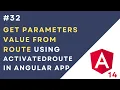 Get Parameters Value From Route Using ActivatedRoute in Angular Application