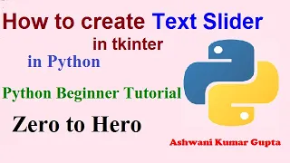 How to create Text Slider using tkinter in Python in Hindi Urdu
