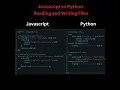 Reading and Writing files in JavaScript and Python Tutorial 13