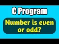 Write a c program to check whether a number is even or odd Vision Academy