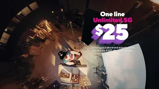 on one line of Unlimited 5G with talk text and data