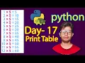 Python Full Course multiplication Table Day 17