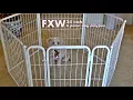 FXW Indoor Dog Playpen 24 inch 6 Panels Set Up