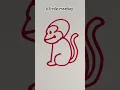 How to draw 3 to a little monkey step by step for kids
