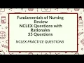 Fundamentals of Nursing Exam Questions Answers Nursing School NCLEX Review Test