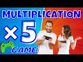 5X MULTIPLICATION GAME BRAIN BREAK EXERCISE MOVEMENT ACTIVITY MATH GAME TIMES TABLES