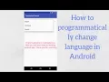 Android change app language programmatically Demo