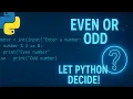 Python Program to Check Even or Odd odd even