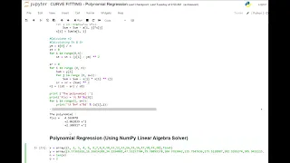 Polynomial Regression using Numpy - Python Code