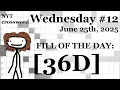 Download Lagu Wednesday, 6/25/25 -- NYT Crossword with Sam