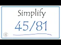 How to Simplify the Fraction