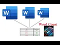 Find the Word Count for multiple Word Files For FREE