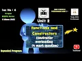 Constructor Overloading in C Unit 2 - Functions Constructors Lec 6 MSBTE K Scheme 2025