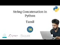 16 String Concatenation in Python Tamil